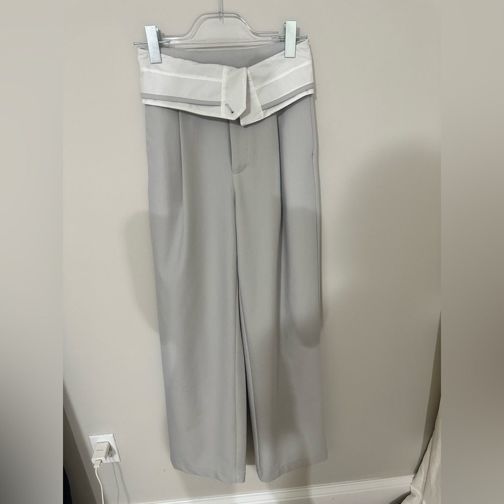 Commense fold over tailored pants